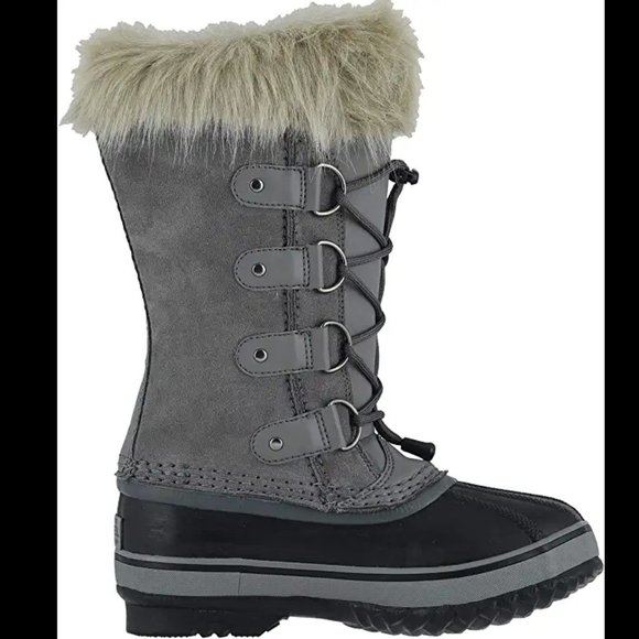 Sorel Kids Joan of Arctic Black Gray (Little Kid/Big Kid) Snow Boots - Picture 1 of 8